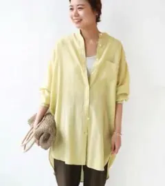 ジャーナルスタンダード relume リヨセル バンドカラー ロングシャツ