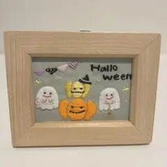 [お値下げ] ハロウィン＊刺繍　ミニフレーム　t27
