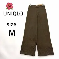 ❤️UNIQLO ワイドパンツ　千鳥格子柄　　サイズM