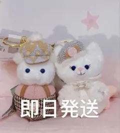 上海ディズニー　雪だるまシリーズ　リーナベル&オルメルぬいぐるみキーチェーン