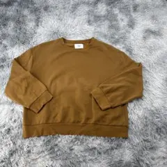 《ZARA》ザラ　(L)トレーナー スウェット ブラウン 裏起毛 長袖