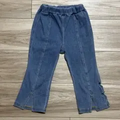 デニムブルー ハート刺繍 ボトムス