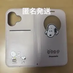 スヌーピー スマホケース iPhone17 手帳型 ケース ベージュ