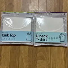 GU WOMENタンクトップ&フレンチ袖 白