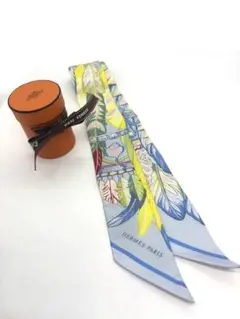 ☘️美品☘️ HERMES ツイリー 杖傘と決闘 ライトブルー - メルカリ