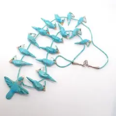 インディアンジュエリー：ターコイズのバードネックレス