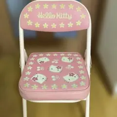 希少非売品】キティちゃん 折りたたみ椅子 パイプ椅子 レトロ 激レア