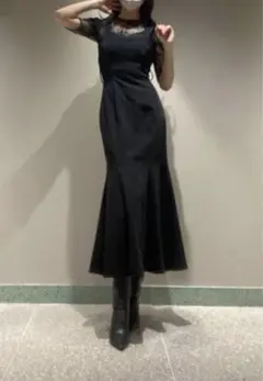 【新品未使用タグ付き】snidel コルセットマーメイドジャンスカ 0  BLK