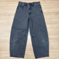 GU バレルレッグジーンズ 標準丈 ダークグレー　XLサイズ