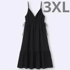 GU テクスチャーキャミソールワンピース ブラック 3XL 356500 黒のサムネイル