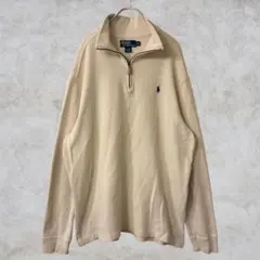 限定値下Polo Ralph Lauren 刺繍 ハーフジップスウェット