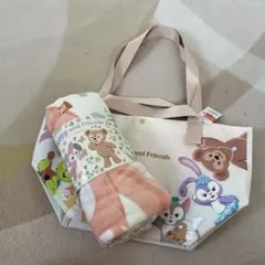 香港ディズニー　ダッフィーアンドフレンズ　ショッピングバック　タオル