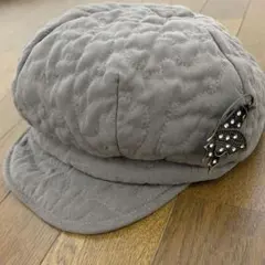 グレー キャスケット Mサイズ ブローチ付き