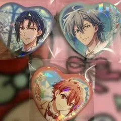 アイドリッシュセブンIDOLiSH7キラキラハート型缶バッジ一織・環・陸