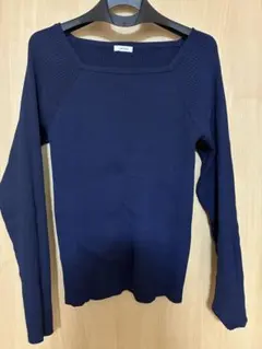 ネイビー 長袖ニット　1_OF MINE（ワン オブ マイン）