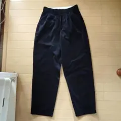 黒 コーデュロイ ワイドパンツ