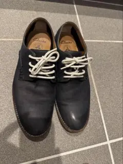 Clarks ネイビー　メンズ　カジュアルシューズ