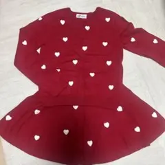 H&M 赤いハート模様 セーターとスカートセット