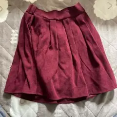 エムズエキサイト　膝丈スカート　ボルドー　Mサイズ
