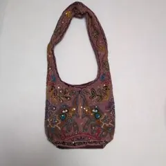 ビーズ刺繍ショルダーバッグ