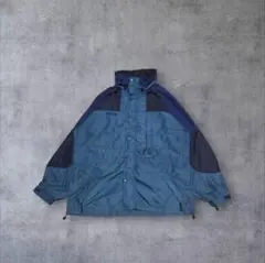 【90s旧タグ】コロンビア ナイロンジャケット L 紺 緑 テック系 Y2K