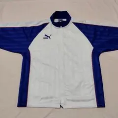 プーマ　トラックジャケット　ブルー　ホワイト　　Y2K ヴィンテージ　XL