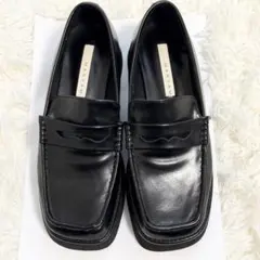 【美品】MARYAM 厚底 ペニーローファー 23cm スクエアトゥ　韓国