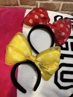 ディズニー カチューシャ水玉リボンカチューシャ 2色セット