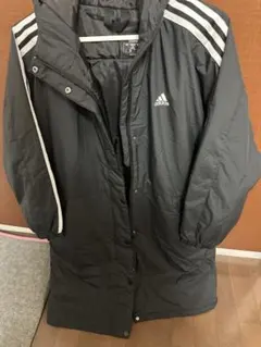 adidas フード付きベンチコート 黒