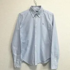 美品 ラルフローレン スーパースリム ストライプシャツ S オックスフォード