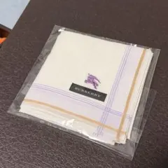 【新品】Burberry バーバリー ハンカチ ホワイト