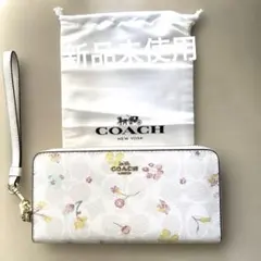 COACH 長財布 シグネチャー フローラル ホワイトのサムネイル