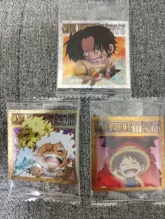 ワンピース大海賊シールウエハース log11 エース ルフィ セット