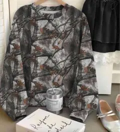 値下げ中 リアルツリー カモ スウェット パーカー Y2K L