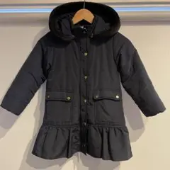 プティマイン❤︎暖か可愛いフリルジャケット　120 ネイビー