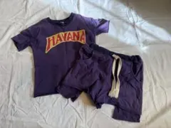 紫色 Tシャツとショートパンツ セット 120cm