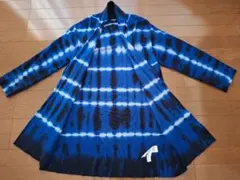 デシグアル　ロングカーディガン　青×白　Ｍ~Ｌサイズ　Desigual