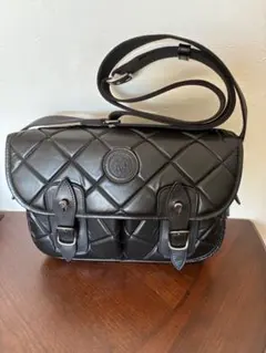 【極美品】ハンティングワールド ショルダーバッグ バチュー キルティング 黒