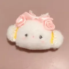ホワイトフリルデザイン シークレットヘアクリップ こぎみゅん