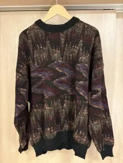 イタリア製　Kensington 幾何学模様 ニットセーター