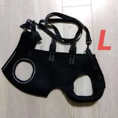 介護用ハーネス 歩行補助 老犬 歩行補助ハーネス　L　黒　メッシュ