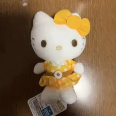 【美品】ハローキティ レトロワンピースちょいデカマスコット