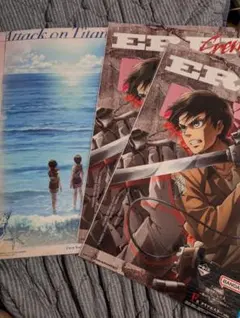 一番くじ 進撃の巨人 　F賞 クリアポスター　3枚セット