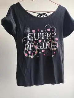 トゥララ TRALALA CUTE OF GIRL ブラック半袖Tシャツのサムネイル