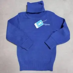【美品】ファミリア　セーター　タートルネック　青　ブルー　90cm