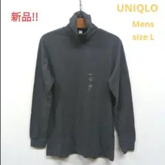 新品タグ付き!!UNIQLO/ユニクロ　メンズ　ソフトタッチタートルネックT