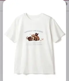 キャットフォトプリントTシャツ[ze804]