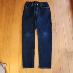 ユニクロ　デニム　濃ブルー　160