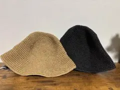 ユニクロUNIQLO クロシェハット 麦わら帽子紙素材 2つセット