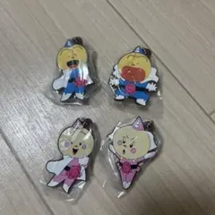 たこやきマントマン ガチャ カプセルラバーマスコット 4つセット